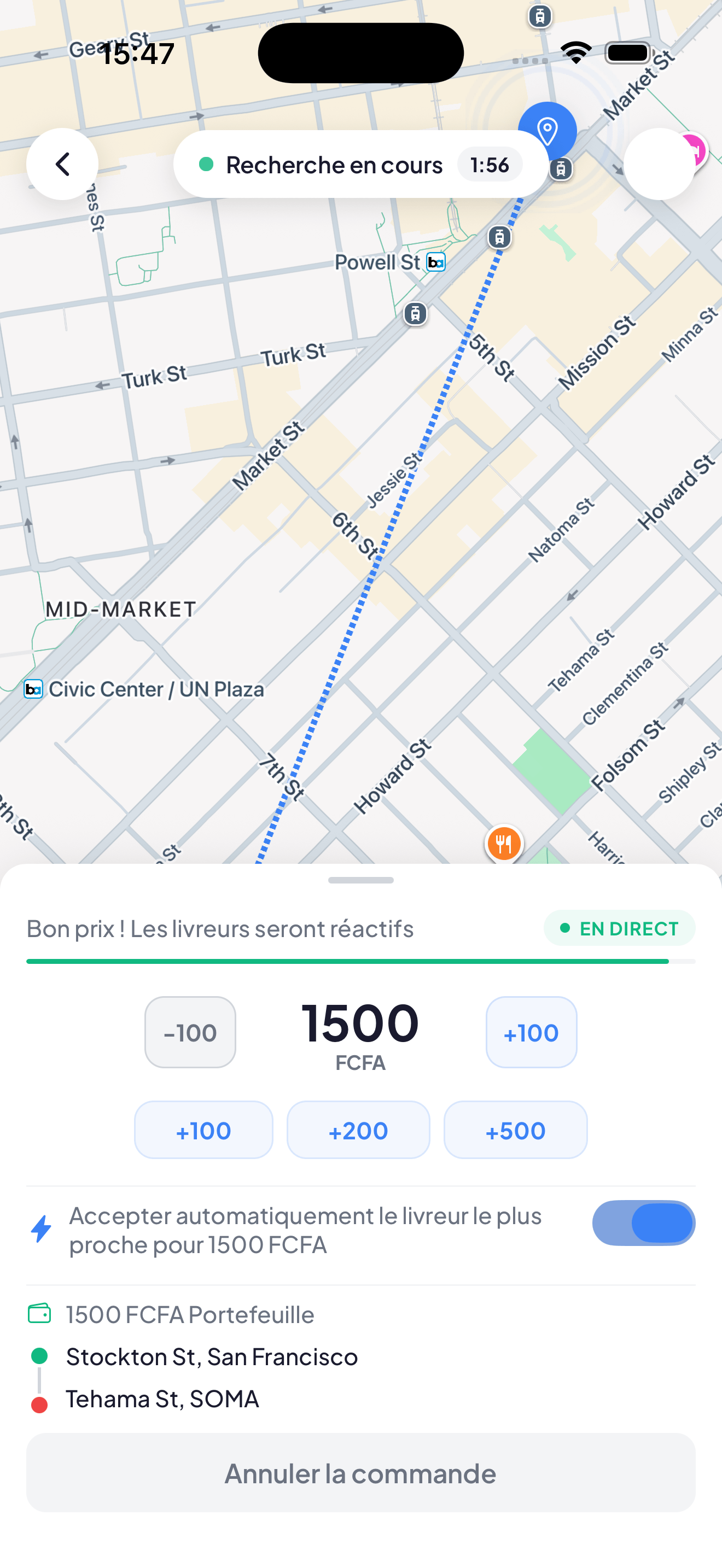 Suivi live et remise sécurisée